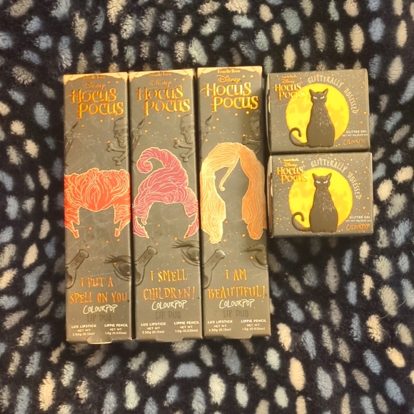 Other - All 3 new in the box colourpop Hocus Pocus lip kits and 2 Hocus Pocus glitter